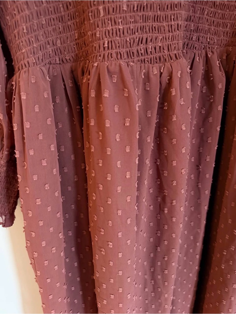 ASOS Curve Rust Smocked Maxi Dress - Picture 3 of 4